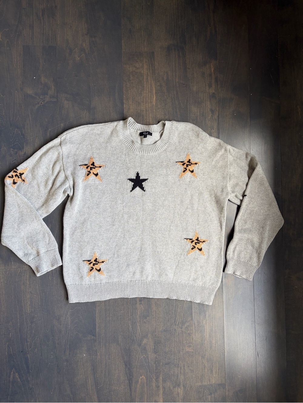 Rails Perci Heather Grey Animal Stars Sweater Size Small